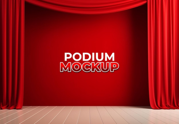 PSD 3d realistic podium background for product display