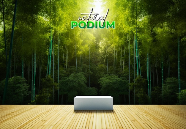 PSD 3d realistic podium background for product display