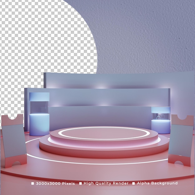 3D Realistic Podium or Stage for Product Display