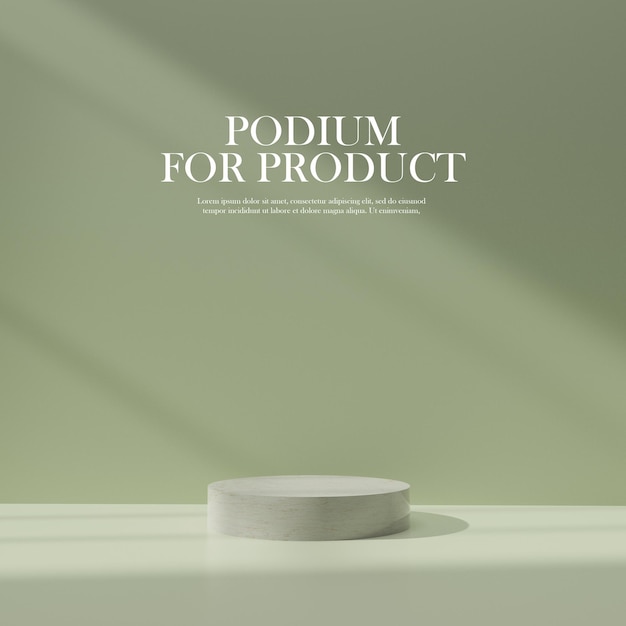 PSD 3d realistic podium with shadow overlay effect for product presentation