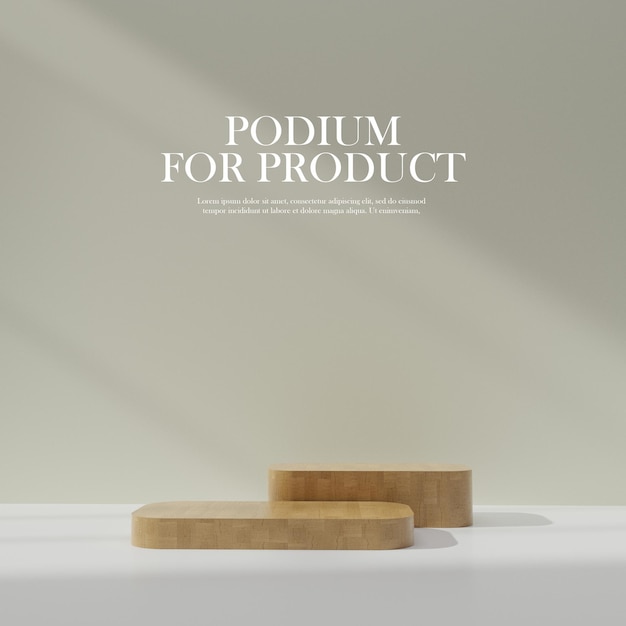 PSD 3d realistic podium with shadow overlay effect for product presentation