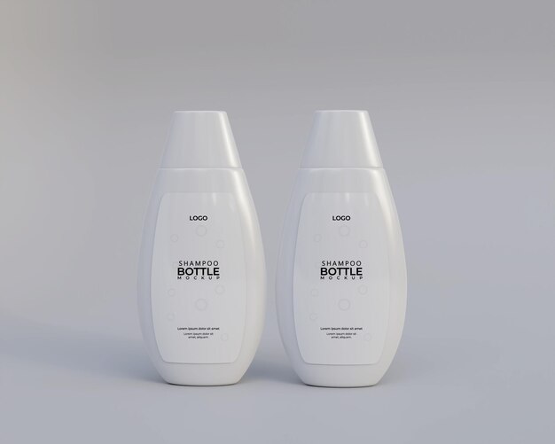 Mockup di bottiglia di shampoo realistico 3d