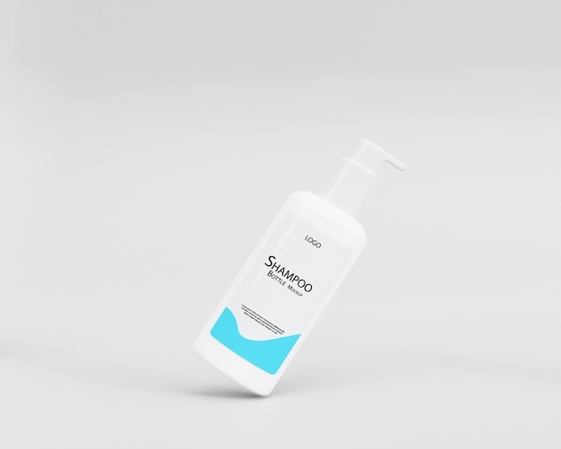 PSD mockup di bottiglia di shampoo realistico 3d