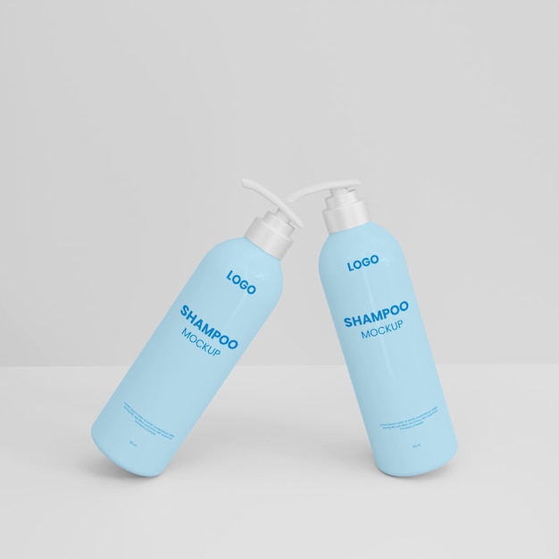 PSD mockup di shampoo realistico 3d