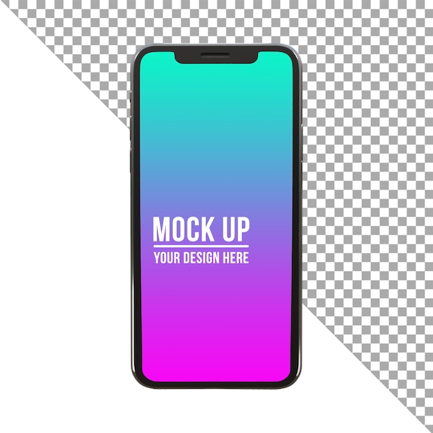 3d realistic smartphone mockup front