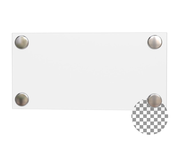 3d realistic transparent tempered glass plate elegance in clarity