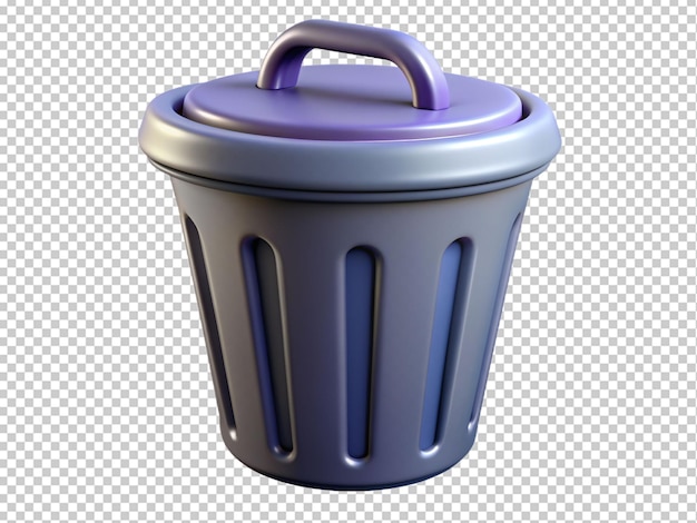 PSD 3d realistic trash can