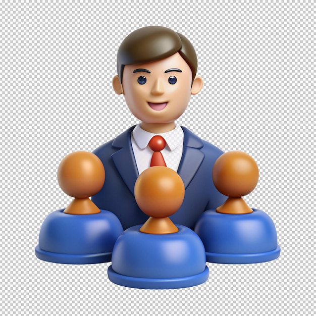 3d realistic user cartoon vector concept 3d vector render illustration