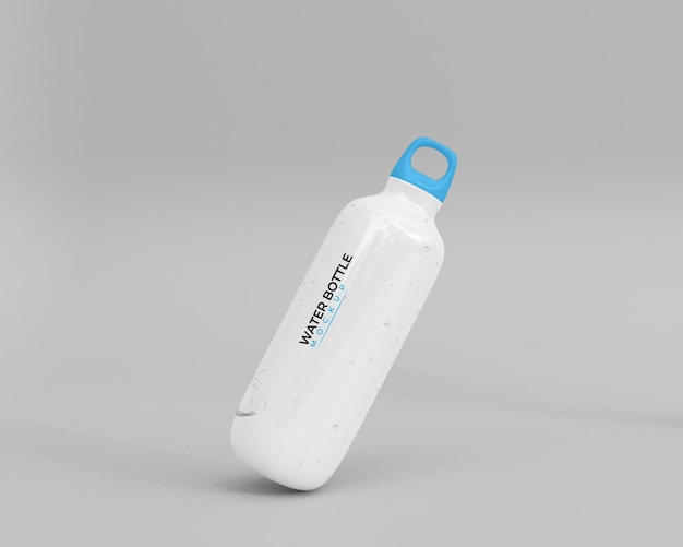 PSD mockup di bottiglia d'acqua realistica 3d