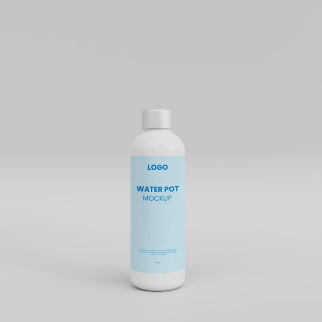 PSD 3d realistic water bottle mockup