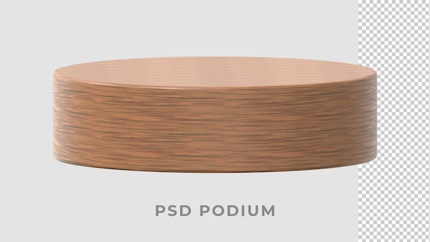 3D realistic wood luxury podium