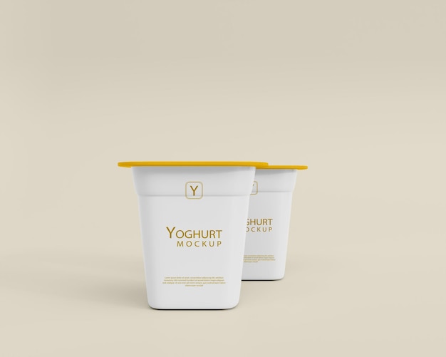 Mockup di tazza di yogurt realistico 3d