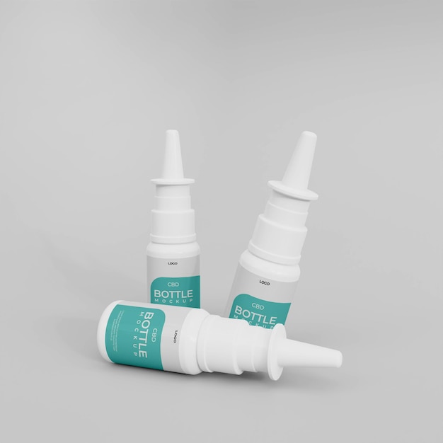 3d-realistisch cbd-flesmodel