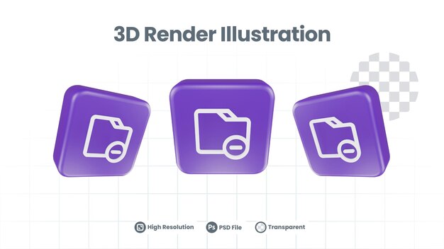 3D-realistische map minus pictogram voor promotie van sociale media voor web mobiele apps