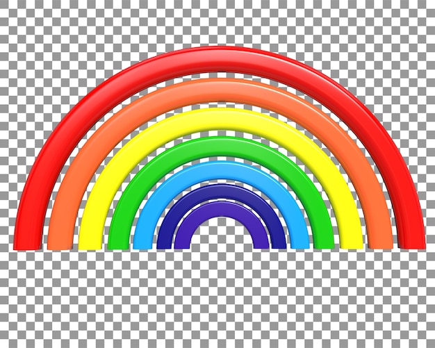 PSD 3d-realistische regenboog die het kleurrijke wonder van de natuur in drie dimensies vasthoudt