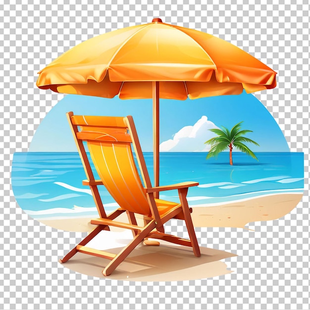 3d realistische vector vakantie icoon strand zonnebad met paraplu houten deckstoel