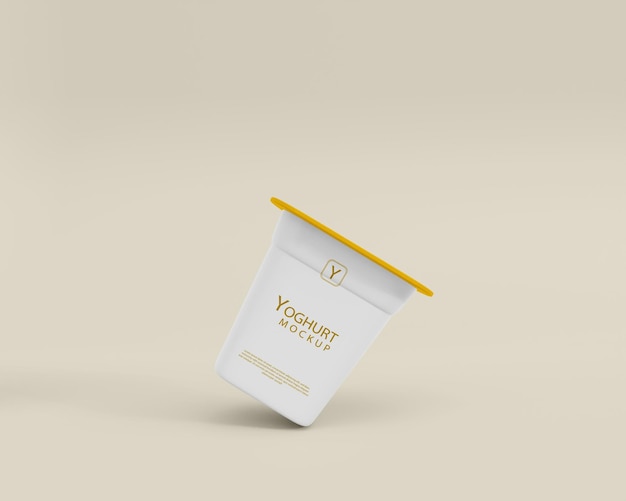 3d-realistische yoghurt cup mockup