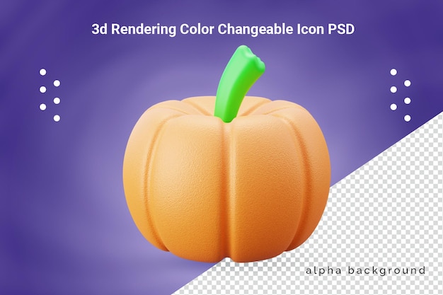 PSD 3d realistyczna ikona dyni