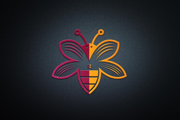 3d realistyczne logo makieta