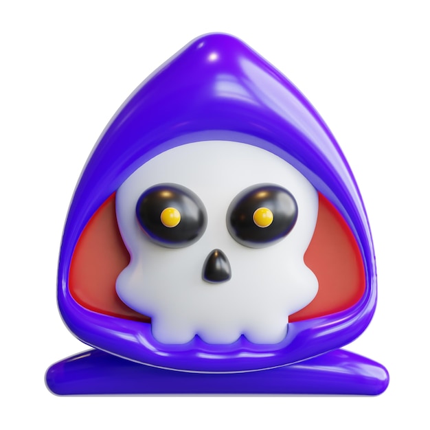 PSD 3d reaper halloween concept high quality render illustration 3d icon