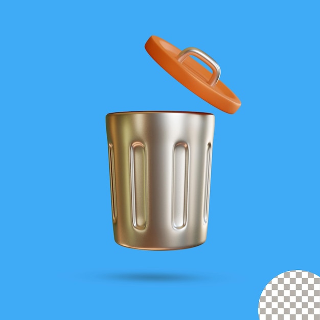 PSD 3d recycle bin icon for your websites