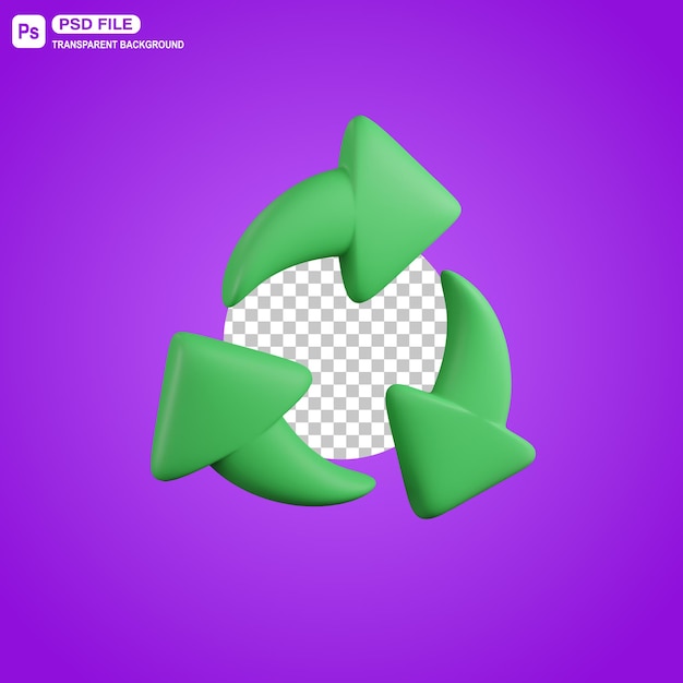 PSD 3d recycle illustratie