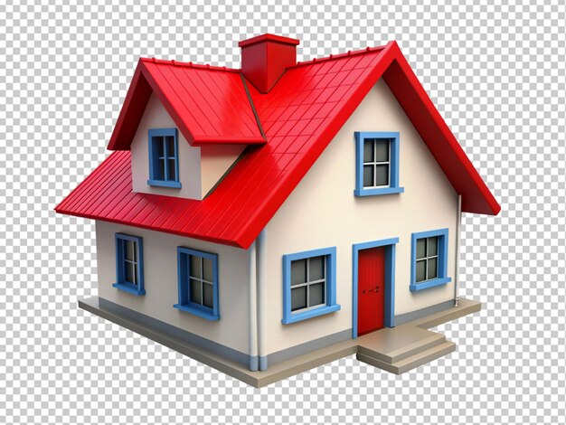 PSD 3d red house