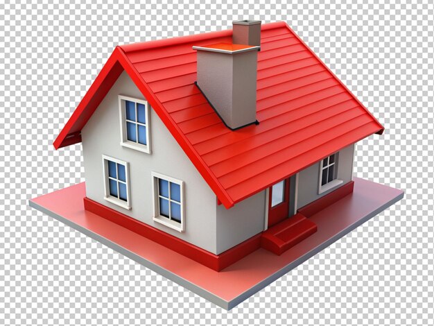 PSD 3d red house