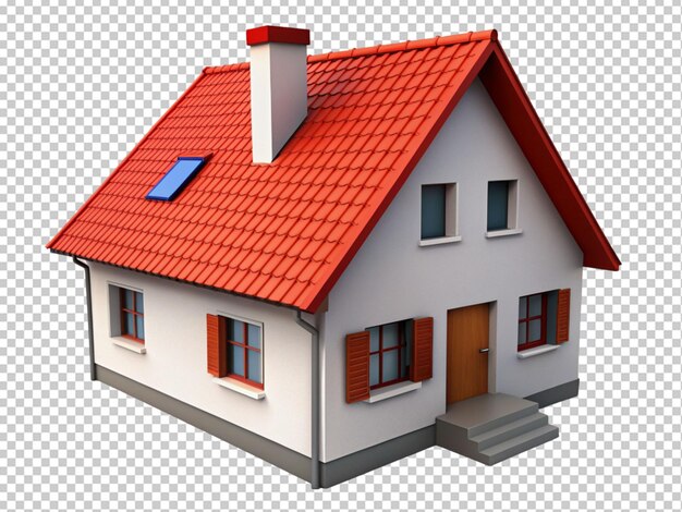 PSD 3d red house