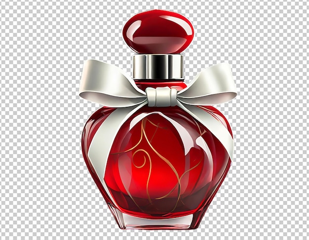 PSD bottiglia di profumo rosso 3d