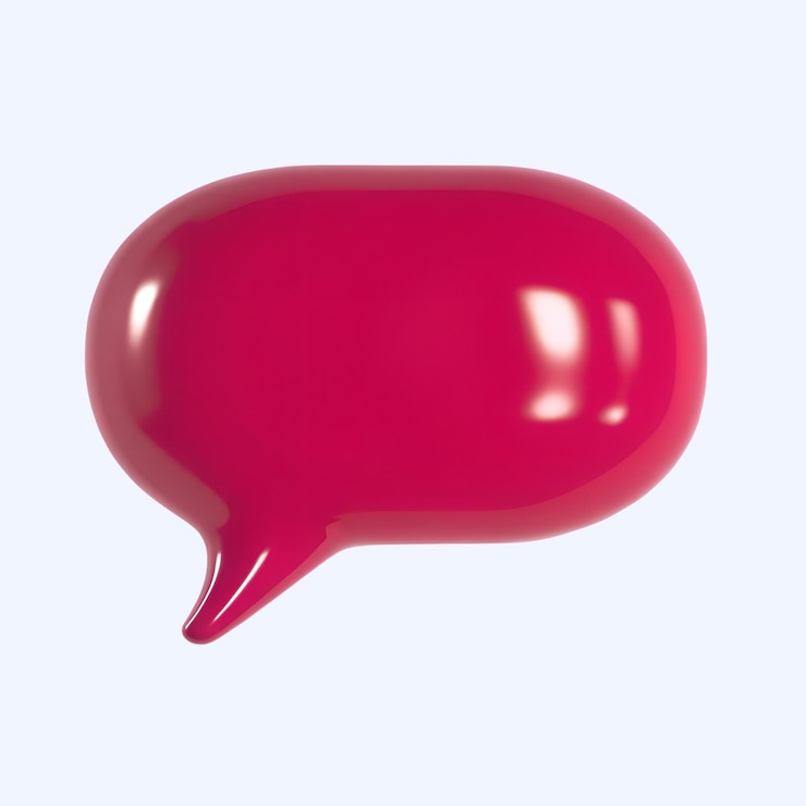 PSD 3d 레드 스피치 버블
