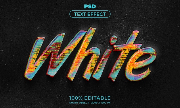3D redigerbar tekst og logoeffekt-stil mockup med mørk abstrakt bakgrunn
