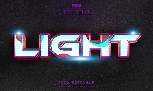 3D redigerbar tekst og logoeffekt-stil mockup med mørk abstrakt bakgrunn
