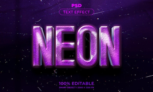 3D redigerbar tekst og logoeffekt-stil mockup med mørk abstrakt bakgrunn