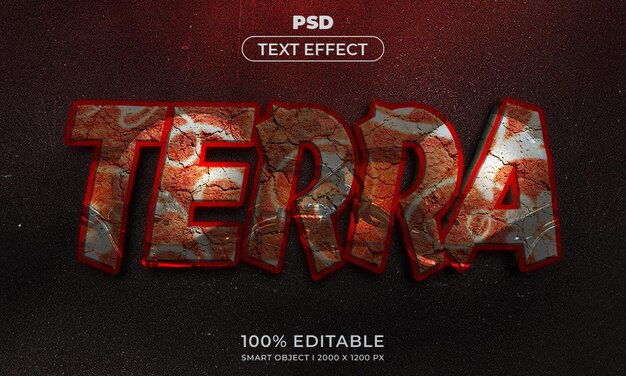 3D redigerbar tekst og logoeffekt-stil mockup med mørk abstrakt bakgrunn