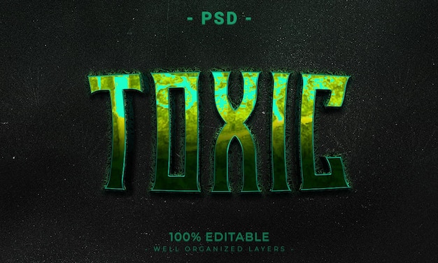 3D redigerbar tekst og logoeffekt-stil mockup med mørk abstrakt bakgrunn