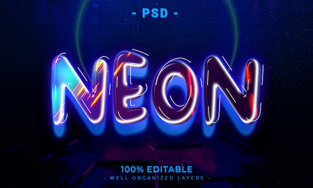3D redigerbar tekst og logoeffekt-stil mockup med mørk abstrakt bakgrunn