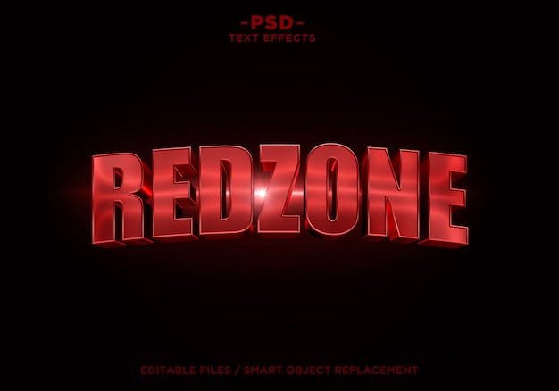 3D Redzone filmisch effect bewerkbare tekst