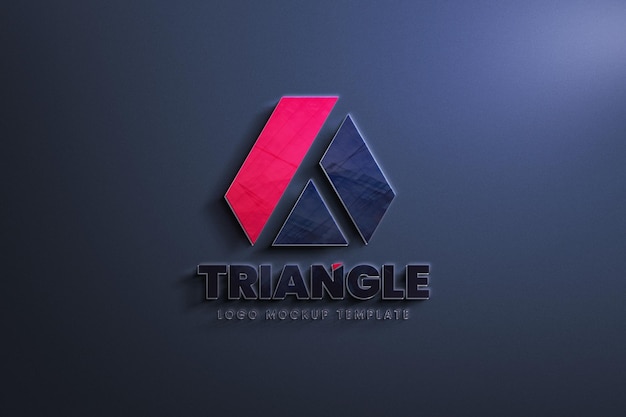 Mockup di logo riflettente 3d