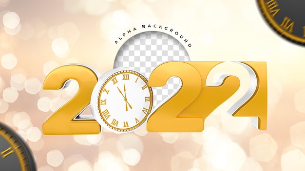 3d rend 2022 label for logo 3d 2022 composition