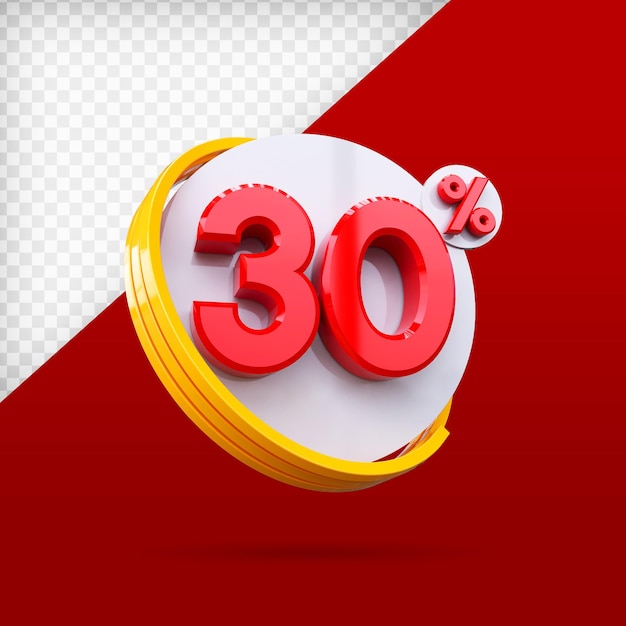 3d render percentuale premium psd