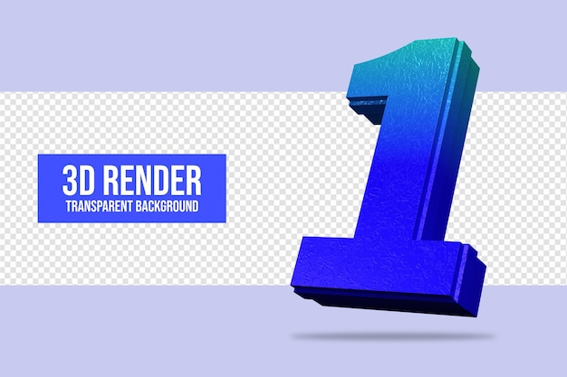 3D render 1 numara izole edilmiş