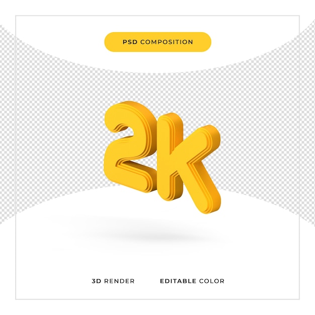 3d render 2k realistyczne renderowanie na białym tle
