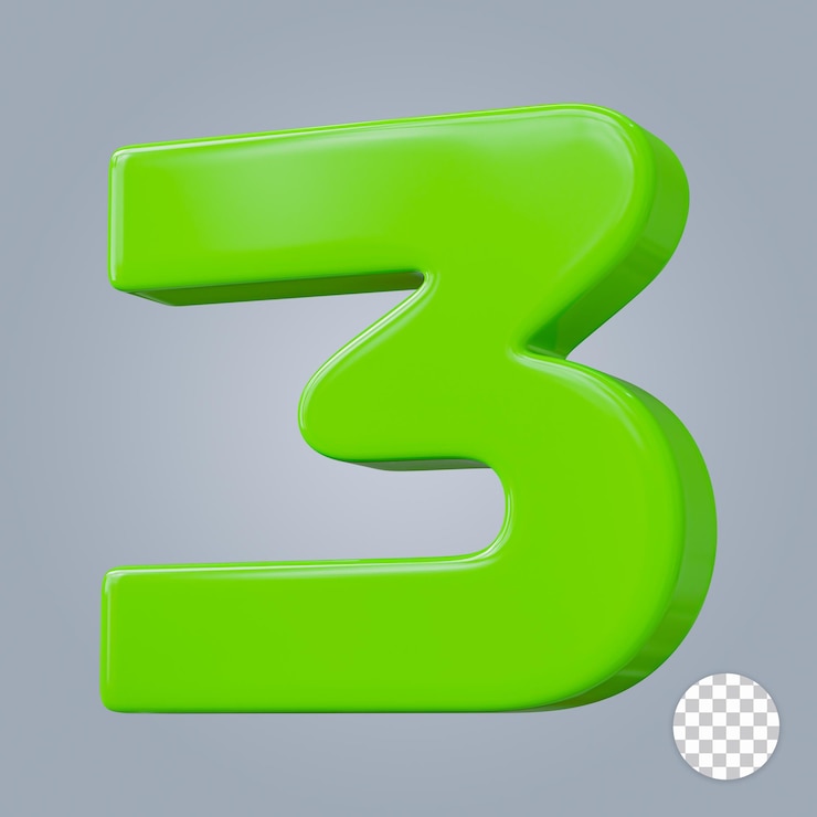 PSD 3d render 3 sayısı