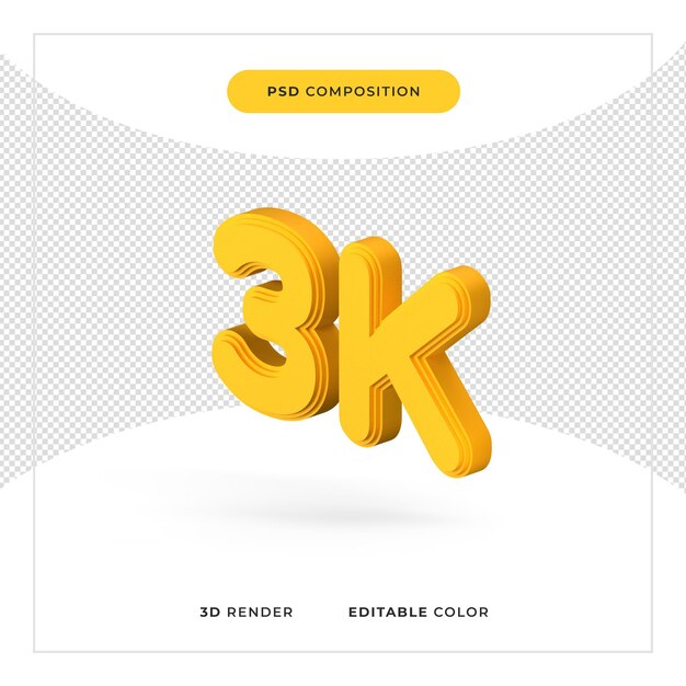 3d render 3k realistyczne renderowanie na białym tle