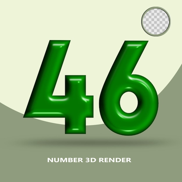 3D render 46 sayısı, yeşil şişe rengi