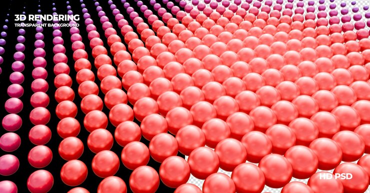 PSD 3d render abstract ball sphere banner bg