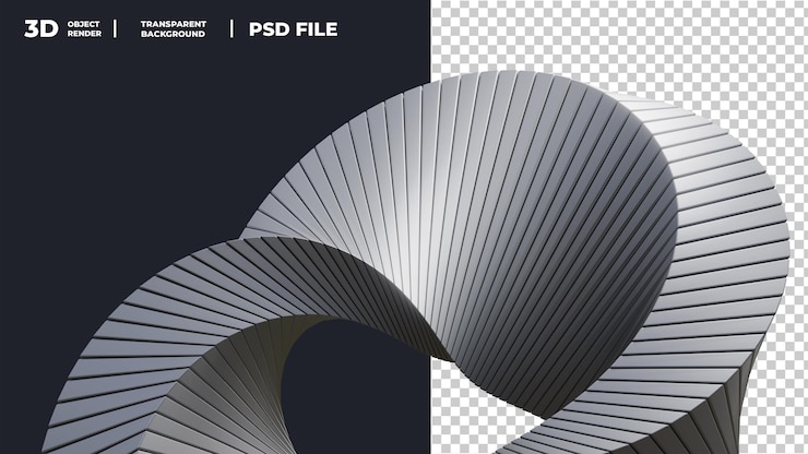 PSD 3d render abstract elements