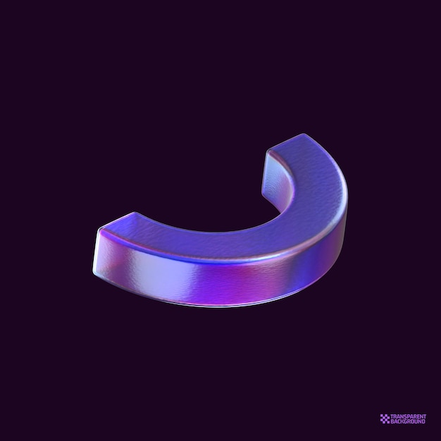 3D Render Abstract Hologram Geometric shape