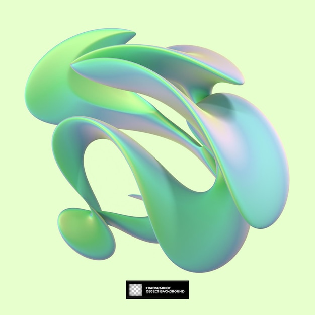 3d render abstract holographic shape